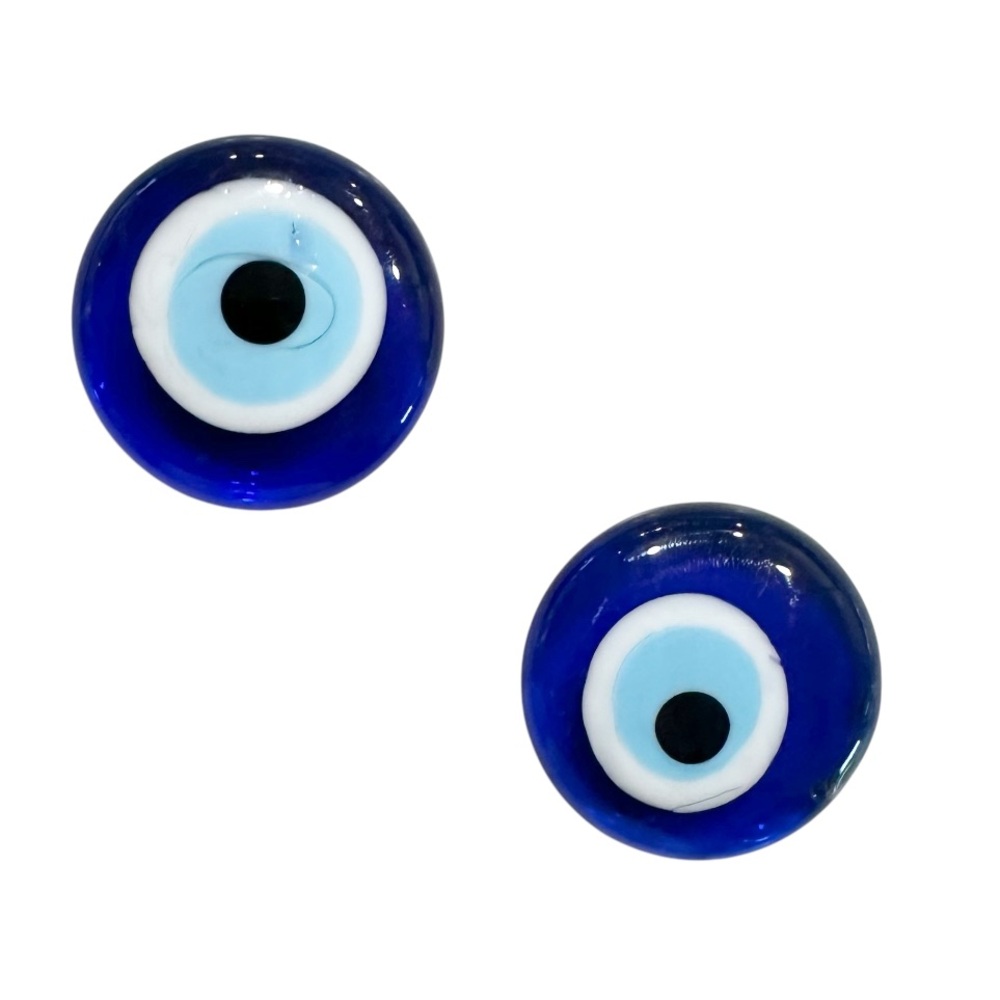 Set/2 Blue Evil Eye glass protection stones crystal amulet gift yoga chakra home